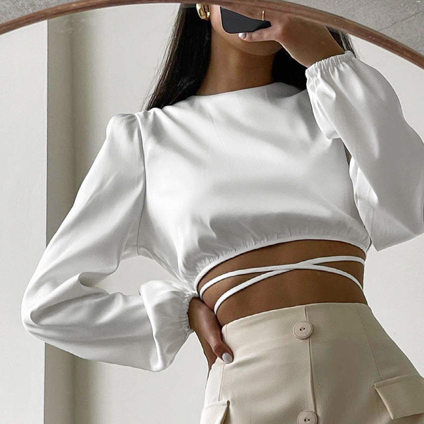 Short Cropped Long-sleeved Top